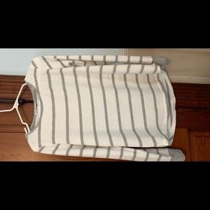 Pink Clover cream and grey sweater with buttons